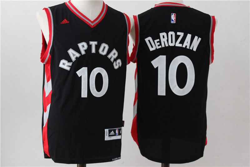 Men Toronto Raptors 10 Derozan Black Adidas NBA Jerseys